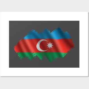 Flag of Azerbaijan Posters and Art